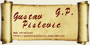 Gustav Pislević vizit kartica